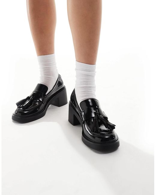 Schuh Black Lovelyn Heeled Loafers