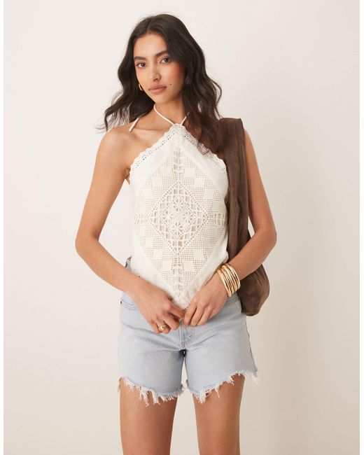 Abercrombie & Fitch White – schaloberteil