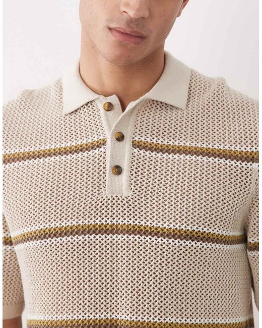 Only & Sons Natural Open Knit Relaxed Fit Shirt for men
