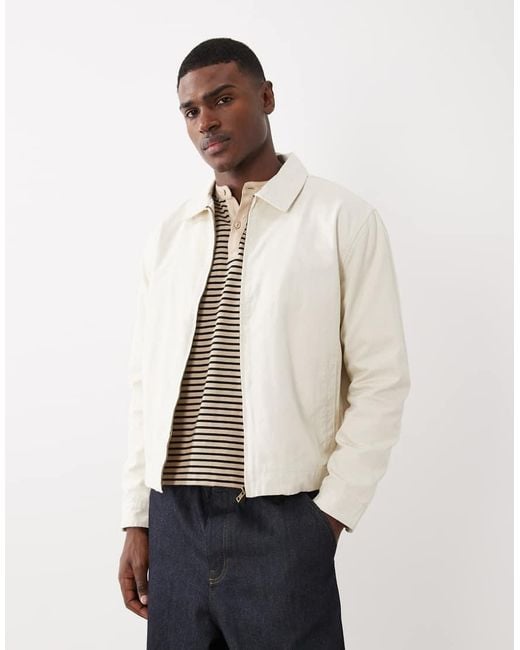 Cotton On White Harrington Jacket for men