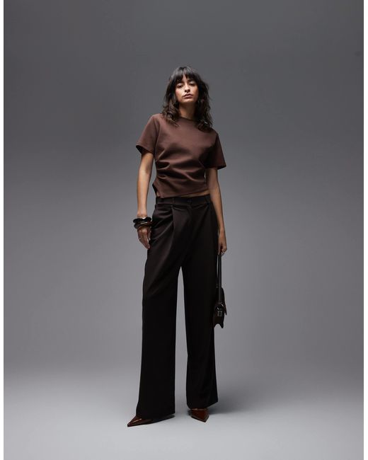 ASOS Black Asym Drape Tee