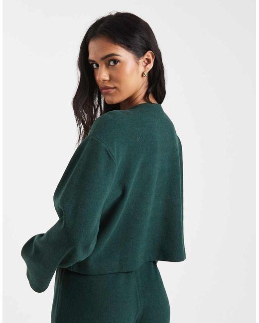 Miss Selfridge Green Soft Rib Cardigan