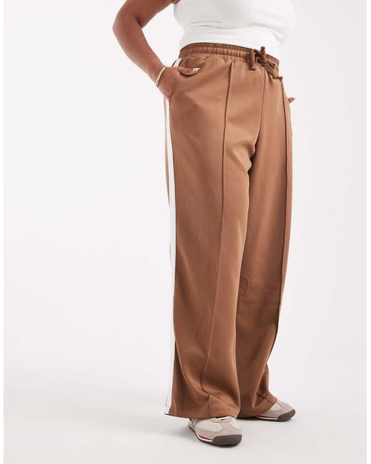 Noisy May White Straight Leg Jersey Trouser