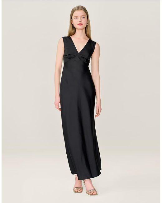 OMNES White Dresses Nova Satin Midi Dress With Open Back