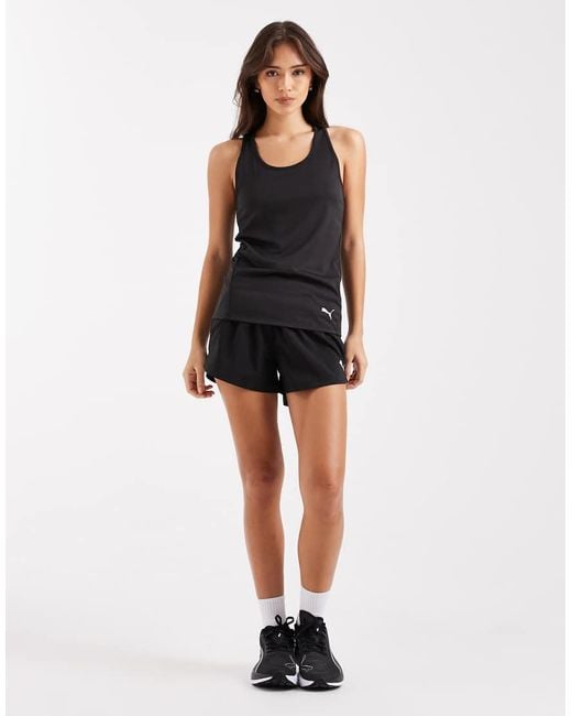 PUMA Black Tad Essential Racerback Training Tank Top