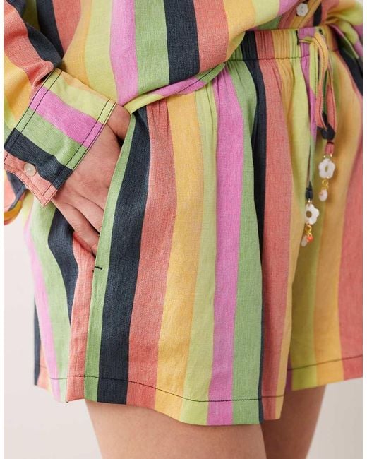 Rip Curl Natural Rip Curl X Farm Rio Stripe Beach Short