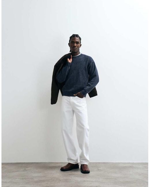 Cotton On Blue Box Fit Crew Knit for men