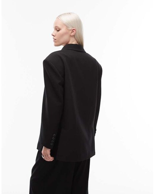 Americana Negra Extragrande Con Doble Botonadura De ASOS de color Black