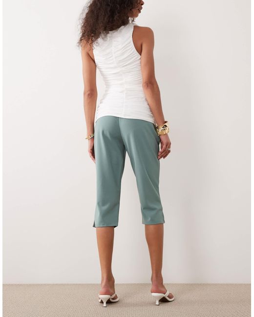ASOS Blue Capri Pants With Side Slit