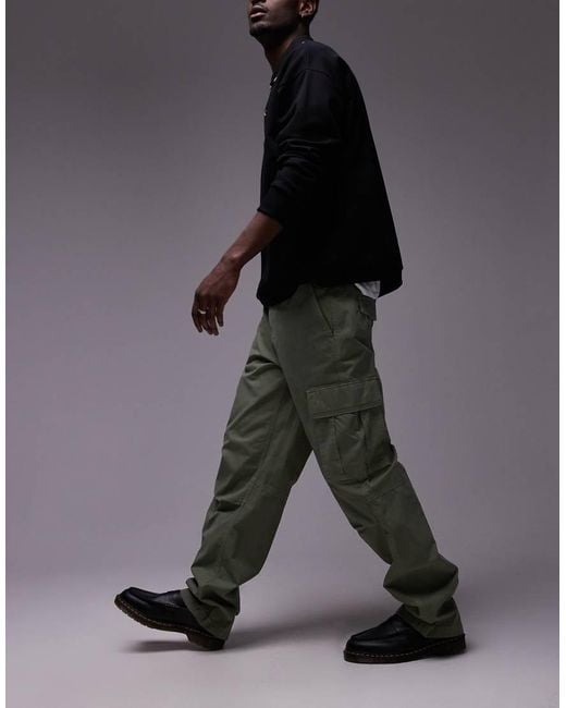 Tommy Hilfiger Black Jamie Relaxed Straight Cargo Trousers for men