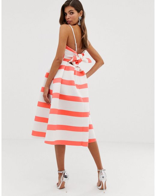 asos bow back dress