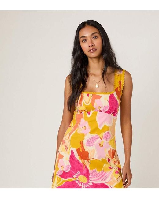 Nobody's Child Petite Yellow Floral Ciara Mini Dress