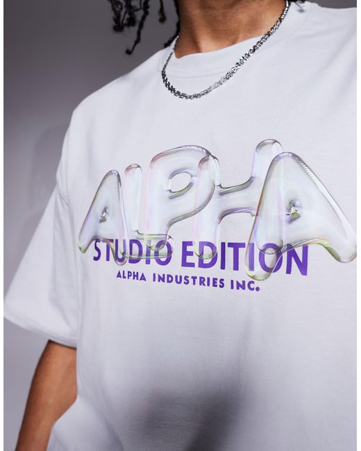 Alpha Industries Alpha – t-shirt in White für Herren