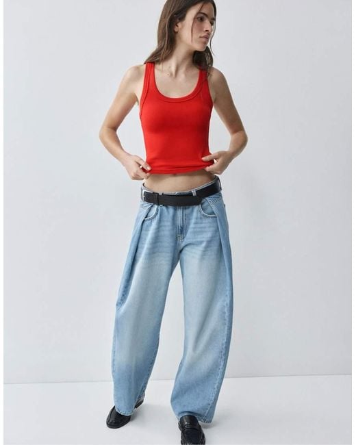 Top Basic di Pull&Bear in Red