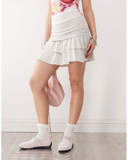 Collusion Pink Mini Ruffle Skirt