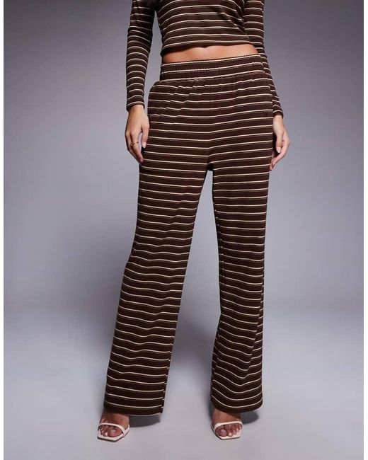 Wanderdoll Multicolor Frankie Premium Heavyweight Jersey Wide Leg Trousers Co-Ord