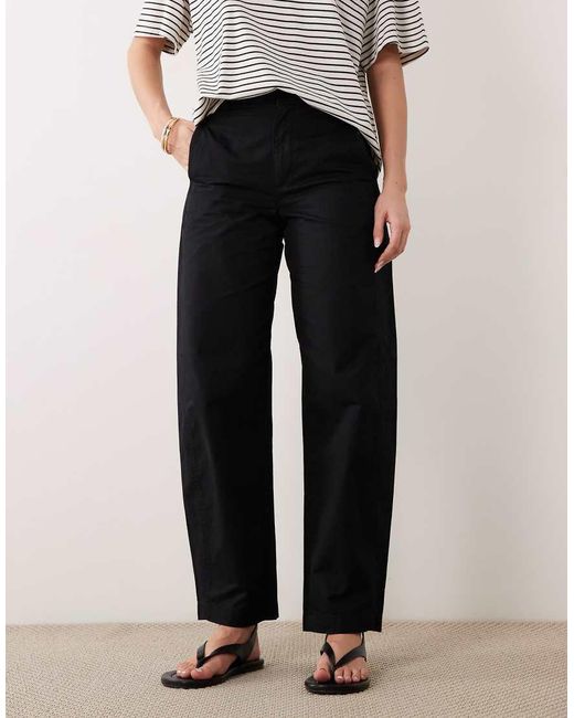 Jdy Gray High Waist Barrel Leg Pants