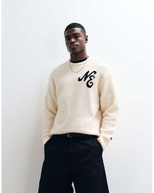 KTZ White Logo Knitted Jumper for men