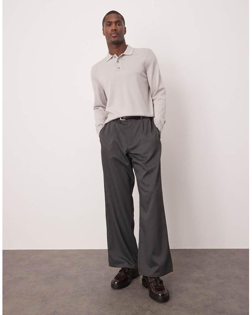 Pantalones De Vestir De Corte Ancho Acampanado De ASOS de hombre de color White