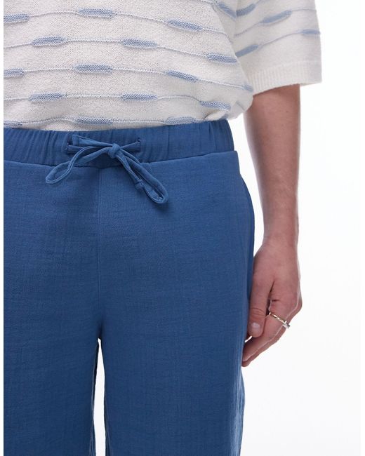 Pantalones cortos lavado Topman de hombre de color Blue
