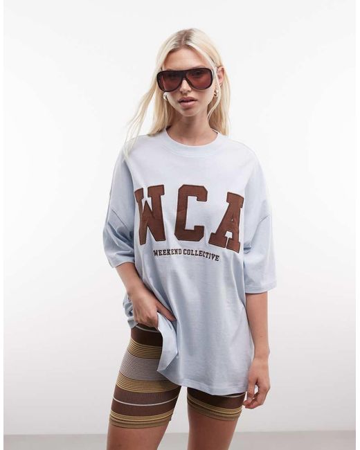 ASOS White Weekend Collective Icon Oversized T-shirt With Wca Graphic