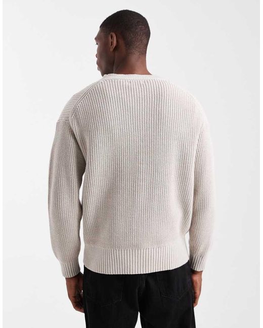 New Look Blue Fisherman Cardigan for men