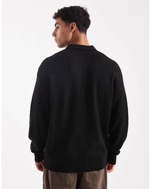 JJ Rebel – oversize-strickpullover in Black für Herren