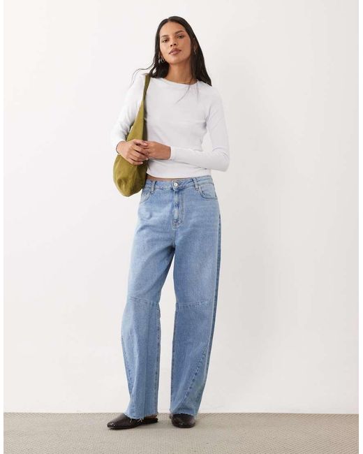 JJ Rebel White Ribbed Long Sleeved Top