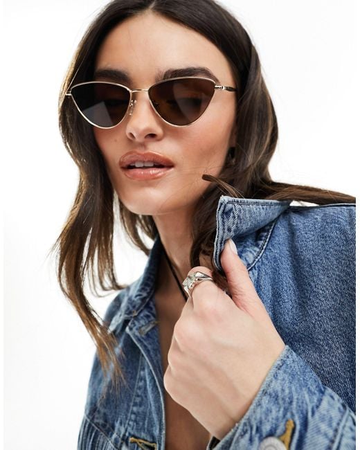 & Other Stories Blue Cat Eye Sunglasses