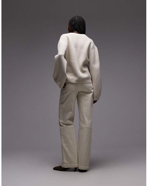 Abrand Jeans Natural Mid Rise Wide Leg Jeans