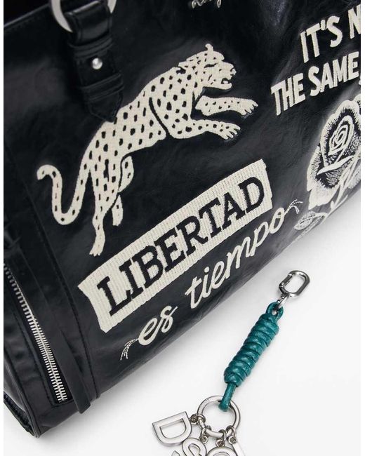 Borsa Media Nera di Desigual in White