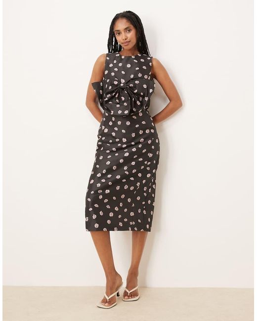 Sister Jane Black Rose Bells Jacquard Bow Dress