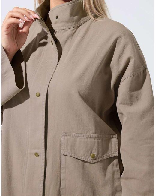 Yours Clothing Brown Utility Jacket