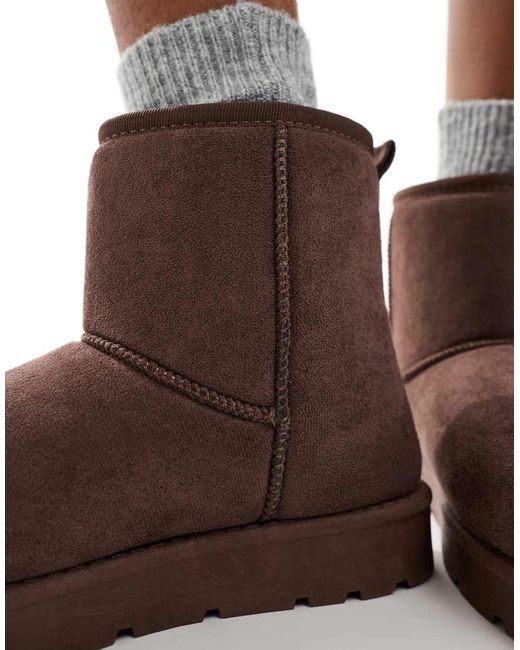 SEQWL Brown Cosy Ankle Boots