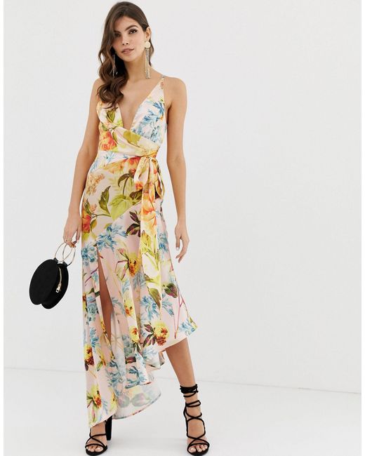 maxi dress with ruched waist