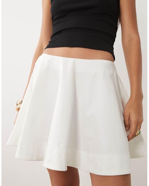 ASOS Natural Co-ord Bonded Circle Voluminous Skirt