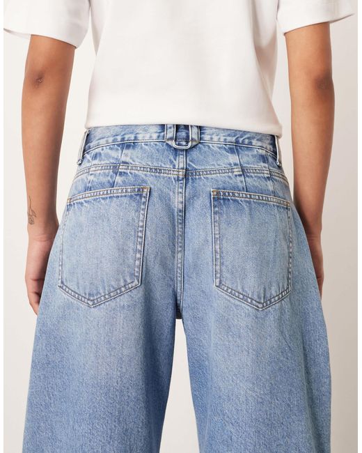 ARRANGE White Tova Tapered Curved Leg Jeans With Roll Hem