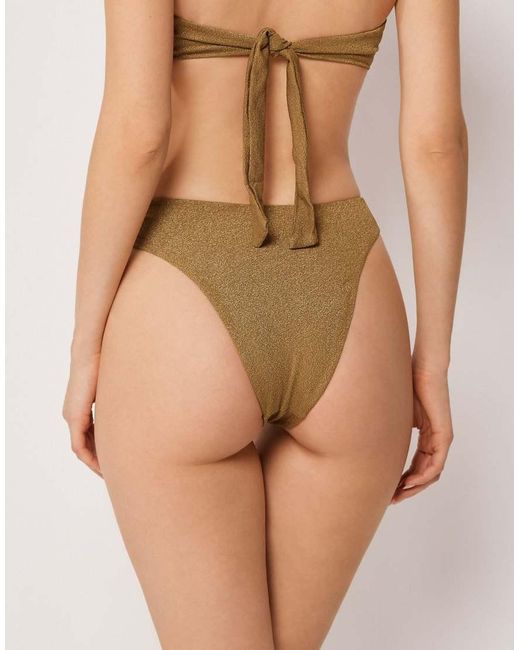 Calzedonia Natural High-Waist Brazilian Sophisticated Shine