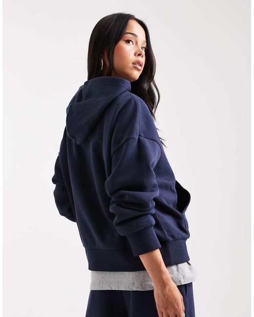 ASOS Blue Oversized Brushback Hoodie