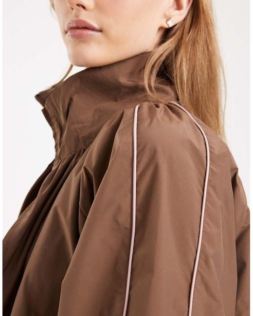 ASOS Brown Premium Oversized Track Jacket