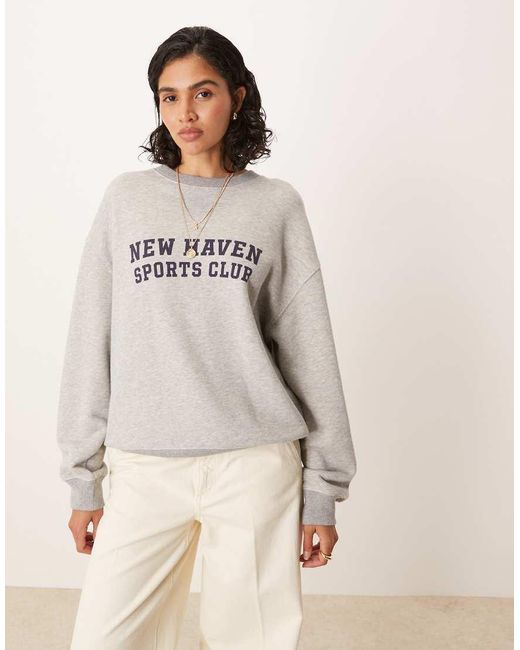 Sudadera Gris Con Estampado Gráfico De Gant de color Natural