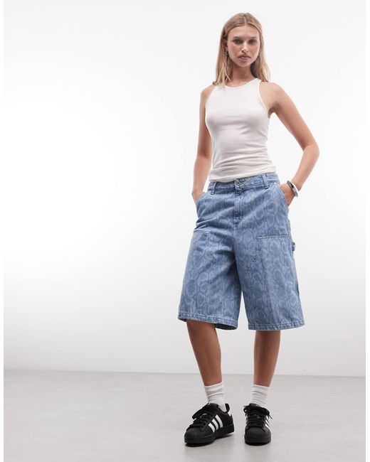 Carhartt Blue Nixon Double Knee Relaxed Fit Shorts