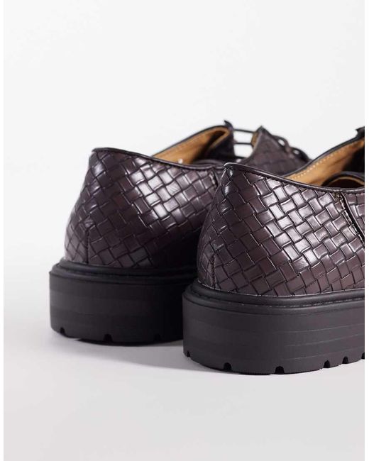 SEQWL Brown Pier Woven Lace Up Shoe for men