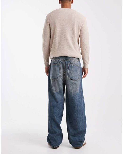 Only & Sons Blue Carl Super baggy Fit Jeans for men