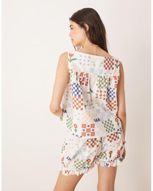 Top De Tirantes Estilo Babydoll Con De ASOS de color White