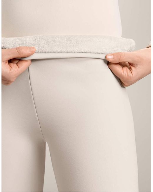 Oysho Natural Super-extra-warm Seamless 70cm High-rise Ankle-length leggings
