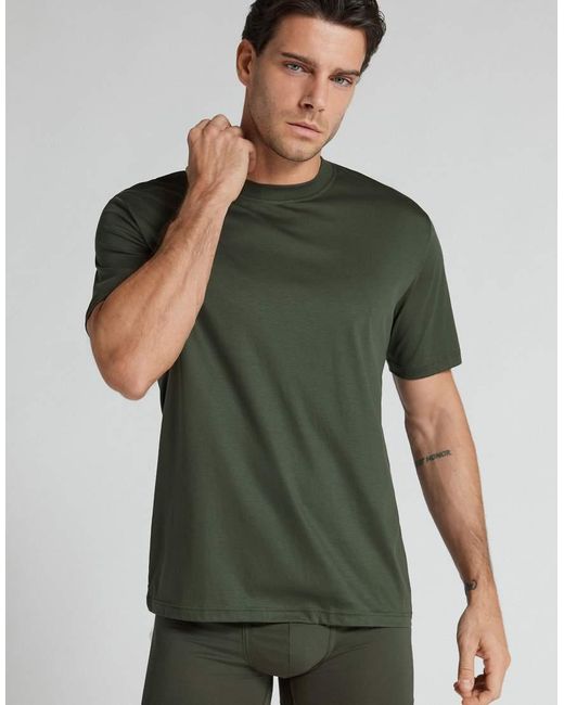 Intimissimi Green Mercerised Superlight T-Shirt for men