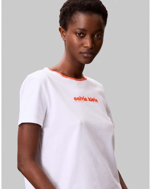 Calvin Klein White – ringer-t-shirt