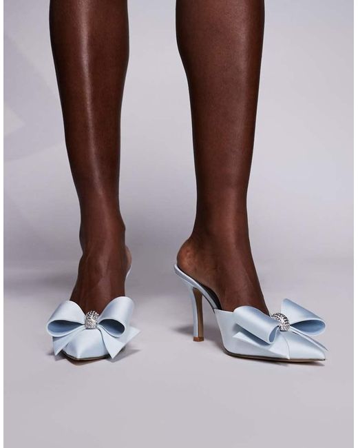 Steve Madden Purple Destini Heeled Shoe With Bow