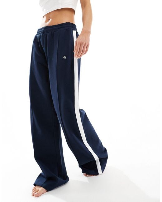 4th & Reckless Blue Madison Lounge Wide Leg jogger
